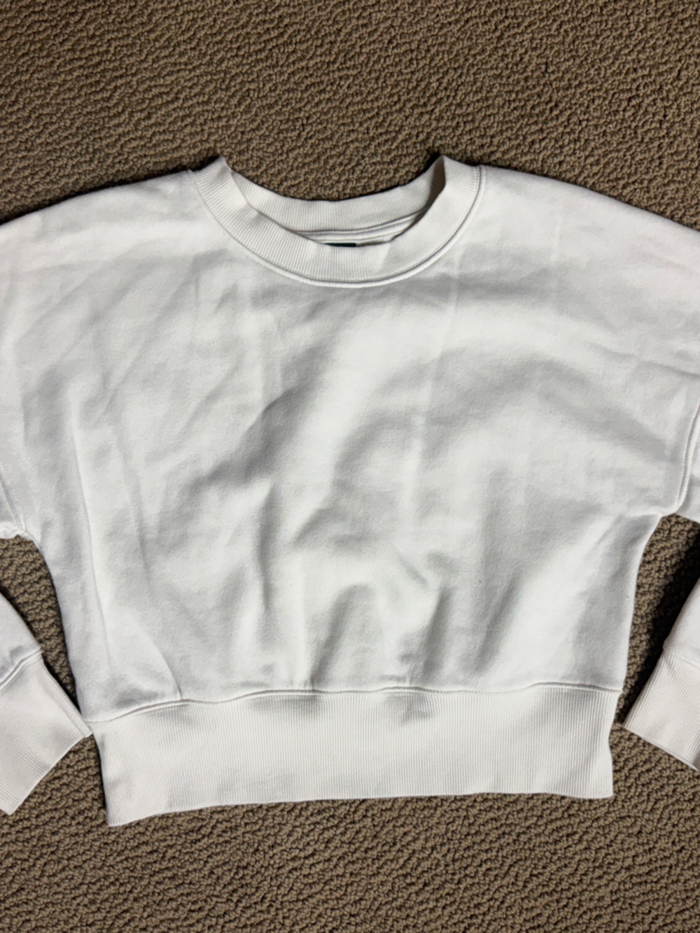 wild fable off White Cropped Crewneck Sweatshirt